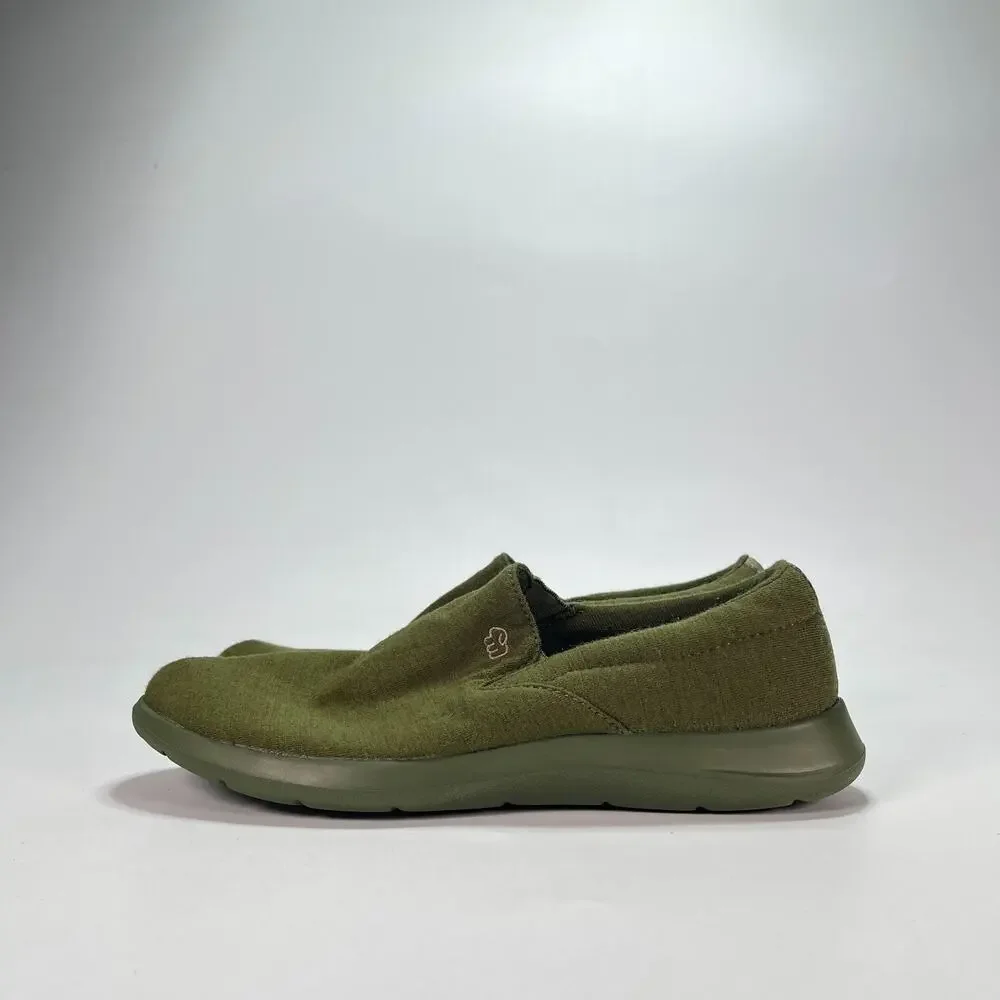 Merino Australian Olive Green Lightweight Low Top Wool Slip On Shoes Womens Sz 8